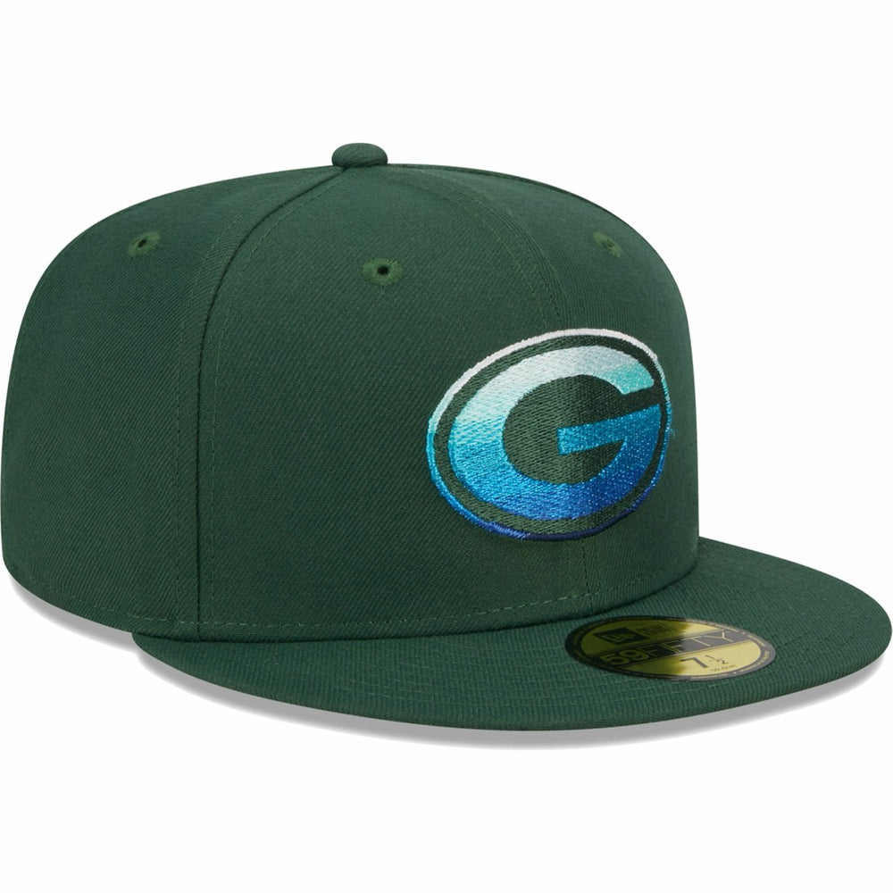 Green Bay Packers New Era Gradient 59FIFTY Fitted Hat Green