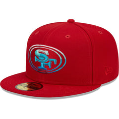San Francisco 49ers New Era Gradient 59FIFTY Fitted Hat Scarlet