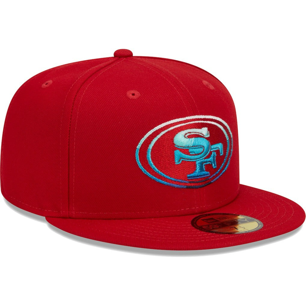 San Francisco 49ers New Era Gradient 59FIFTY Fitted Hat Scarlet