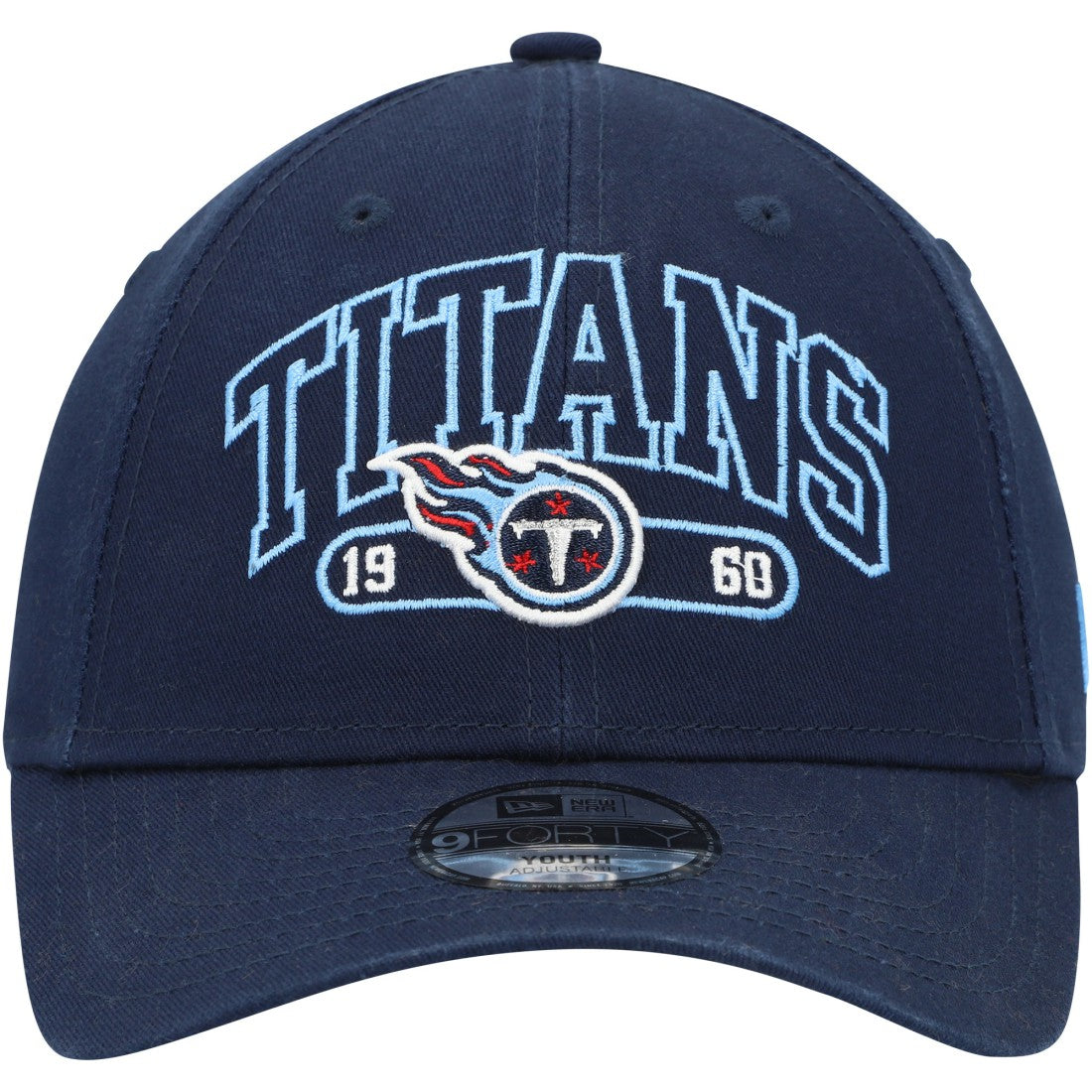 Tennessee Titans New Era Youth Outline 9FORTY Adjustable Hat Navy