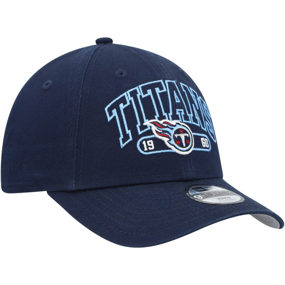 Tennessee Titans New Era Youth Outline 9FORTY Adjustable Hat Navy