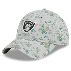 Las Vegas Raiders New Era Girls Youth Bouquet 9TWENTY Adjustable Hat Gray