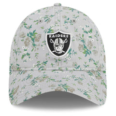 Las Vegas Raiders New Era Girls Youth Bouquet 9TWENTY Adjustable Hat Gray
