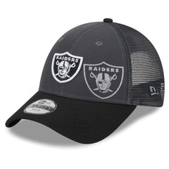 Las Vegas Raiders New Era Preschool Reflect 9FORTY Adjustable Hat Graphite/Black