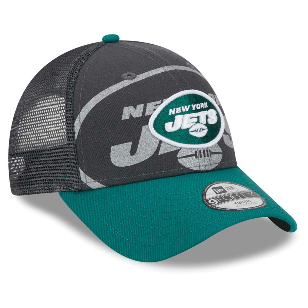 New York Jets New Era Preschool Reflect 9FORTY Adjustable Hat Graphite/Green