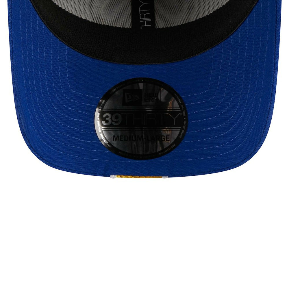 Golden State Warriors Striped 39THIRTY Flex Hat Gray/Royal