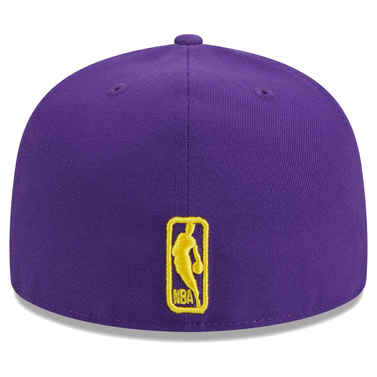 Los Angeles Lakers Big Arch Text 59FIFTY Fitted Hat Purple