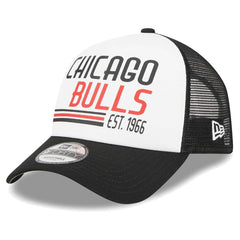 Chicago Bulls Lift Pass Foam Front Trucker 9FORTY Adjustable Hat White