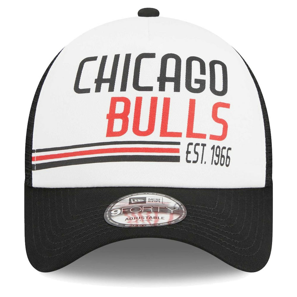 Chicago Bulls Lift Pass Foam Front Trucker 9FORTY Adjustable Hat White