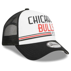 Chicago Bulls Lift Pass Foam Front Trucker 9FORTY Adjustable Hat White