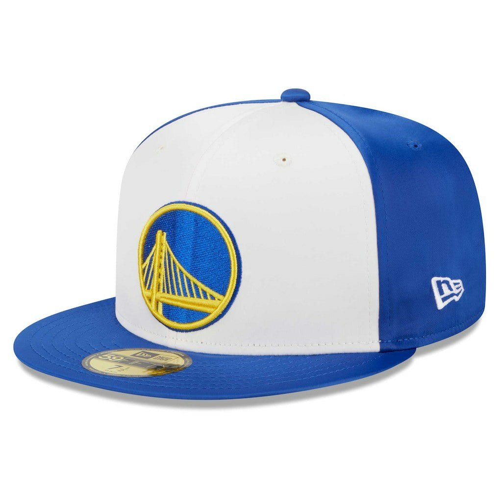 Golden State Warriors Throwback Satin 59FIFTY Fitted Hat White