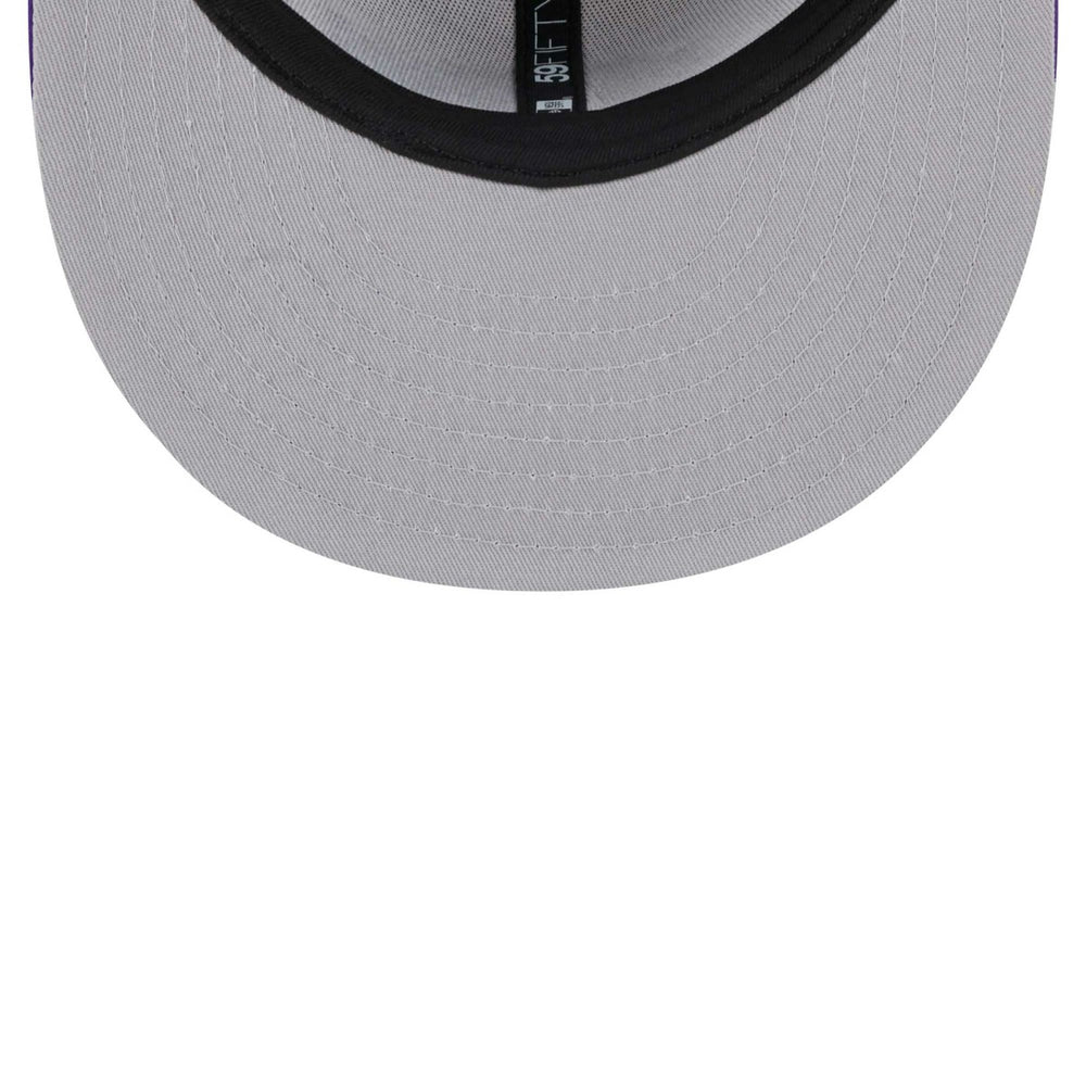 Los Angeles Lakers Throwback Satin 59FIFTY Fitted Hat White