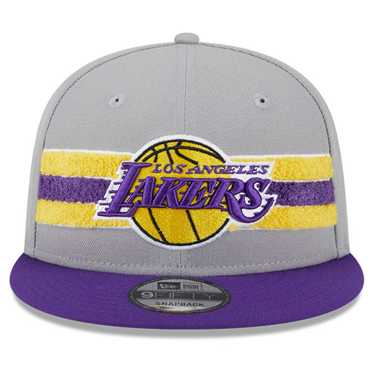 Los Angeles Lakers Chenille Band 9FIFTY Snapback Hat Gray