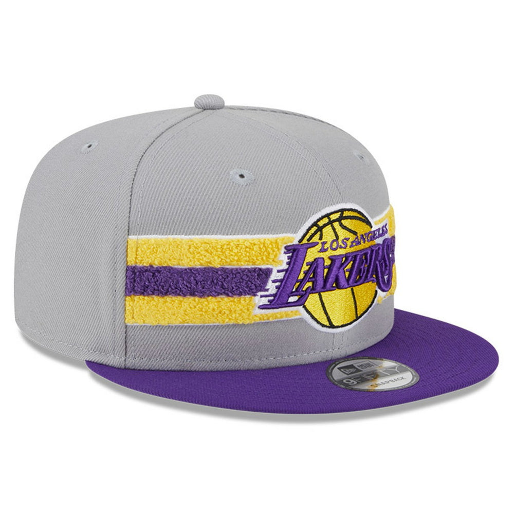 Los Angeles Lakers Chenille Band 9FIFTY Snapback Hat Gray