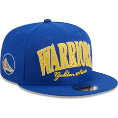 Golden State Warriors Golden Tall Text 9FIFTY Snapback Hat Royal