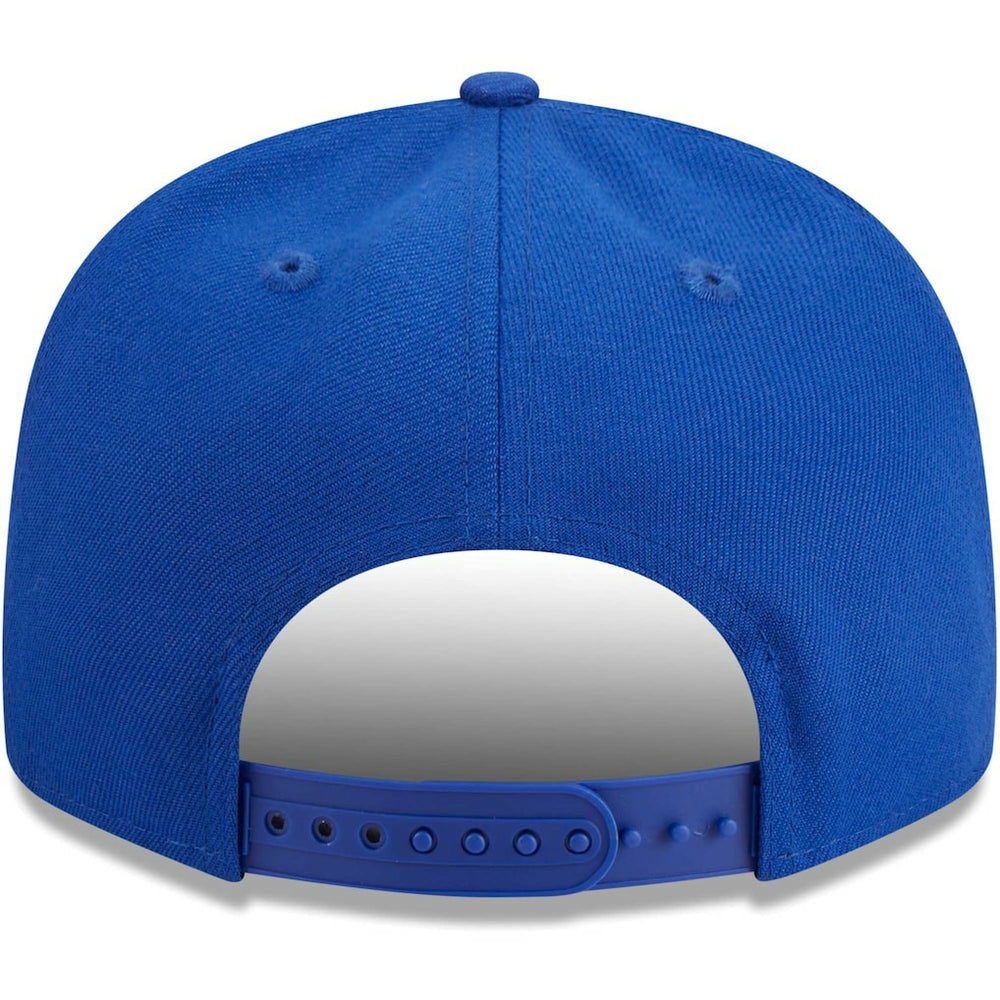 Golden State Warriors Golden Tall Text 9FIFTY Snapback Hat Royal