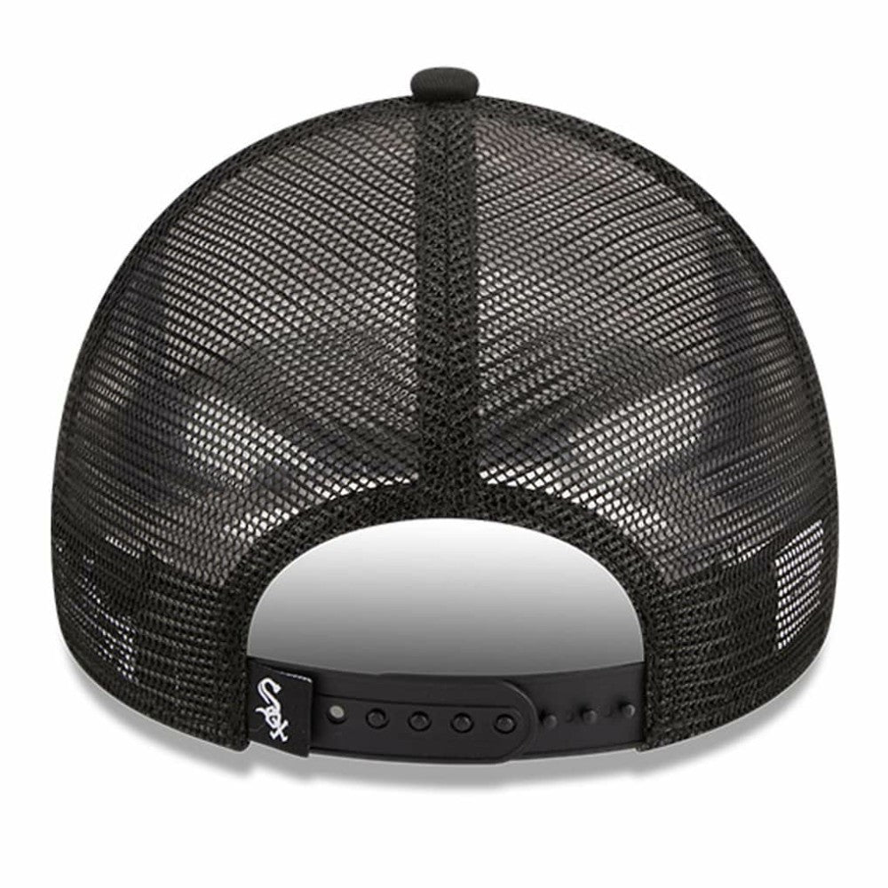 Chicago White Sox New Era Stacked A-Frame Trucker 9FORTY Adjustable Hat - White/Black Hats