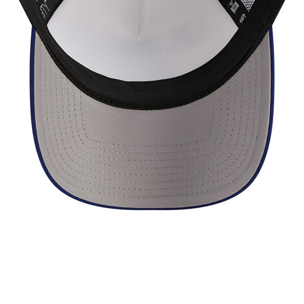 Los Angeles Dodgers New Era Stacked A-Frame Trucker 9FORTY Adjustable Hat - White/Royal Hats