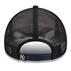 New York Yankees New Era Stacked A-Frame Trucker 9FORTY Adjustable Hat - White/Navy Hats