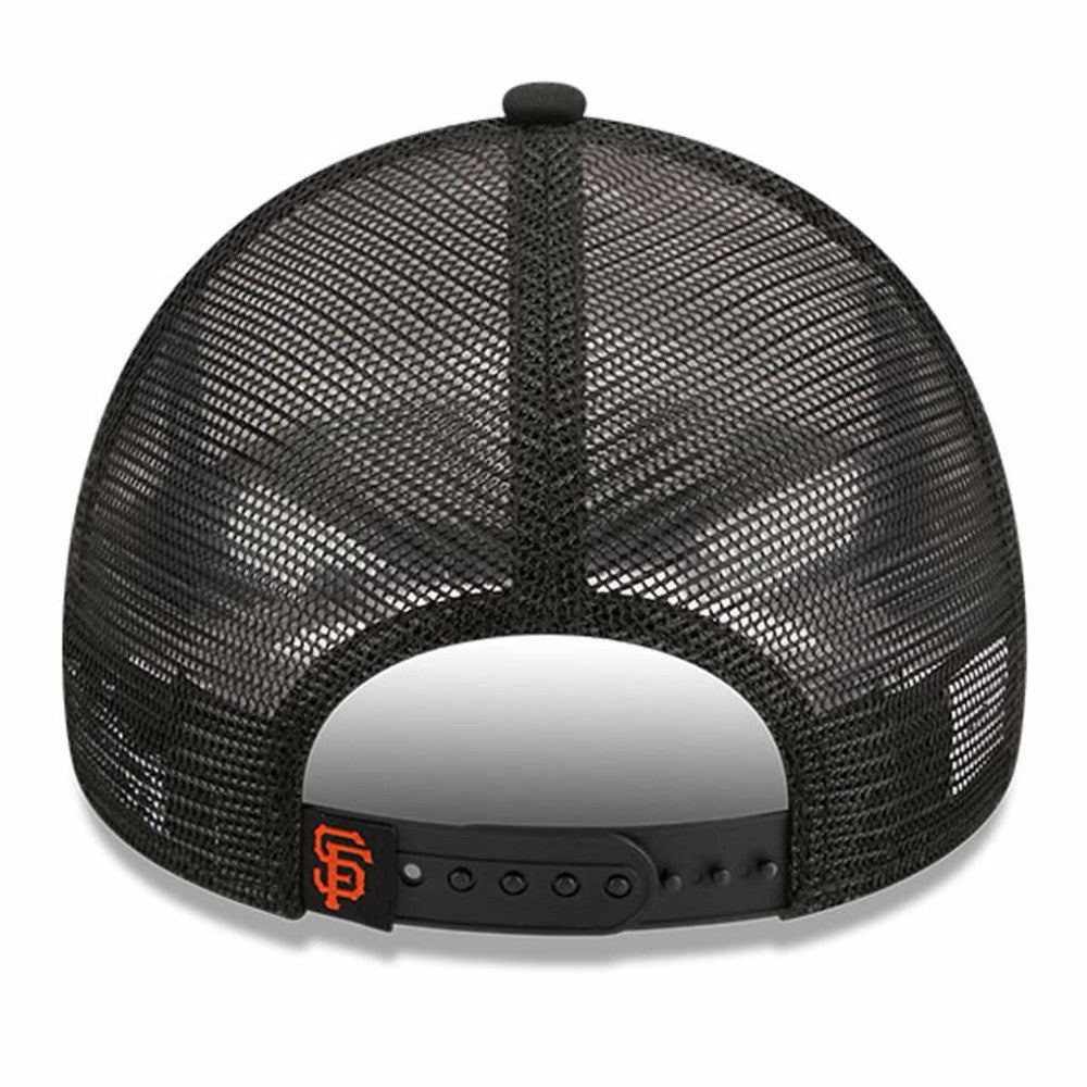 San Francisco Giants New Era Stacked A-Frame Trucker 9FORTY Adjustable Hat - White/Black Hats