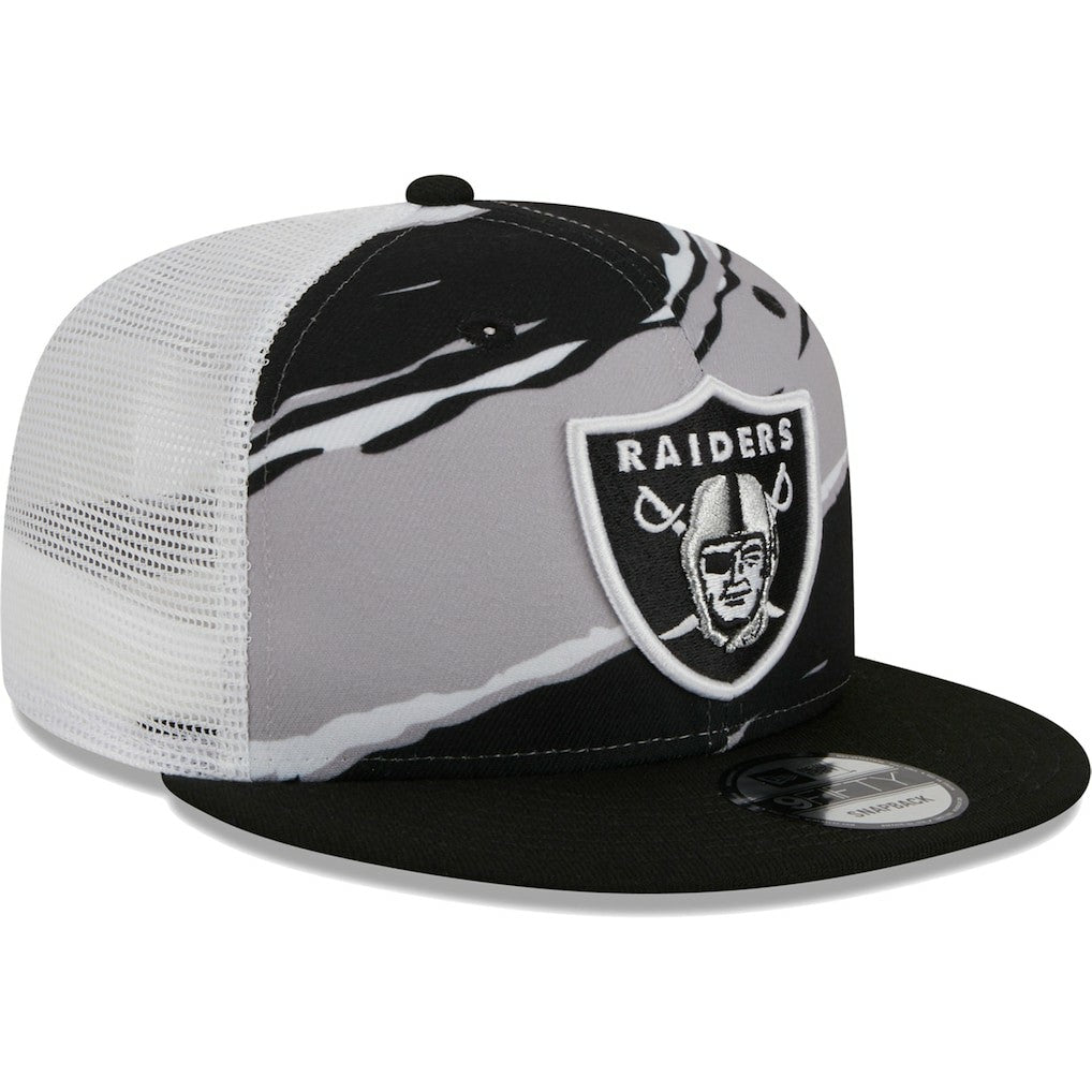 Las Vegas Raiders New Era Tear Trucker 9FIFTY Snapback Hat Black