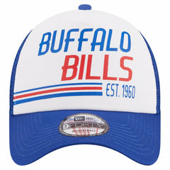 Buffalo Bills New Era Stacked A-Frame Trucker 9FORTY Adjustable Hat White/Royal
