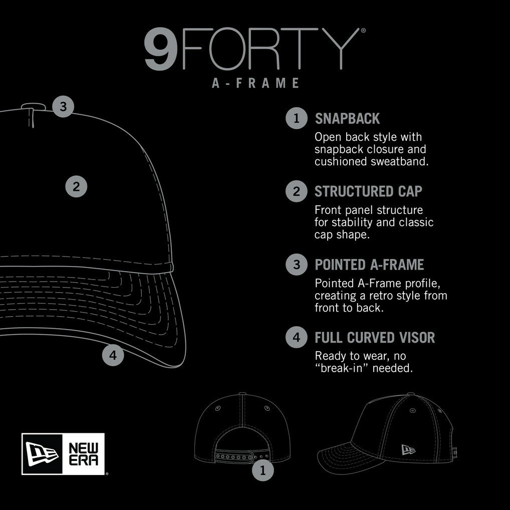 New York Giants New Era Stacked A-Frame Trucker 9FORTY Adjustable Hat White/Royal