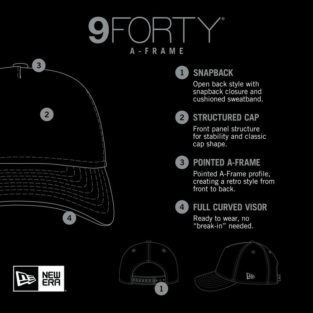 New York Giants New Era Stacked A-Frame Trucker 9FORTY Adjustable Hat White/Royal