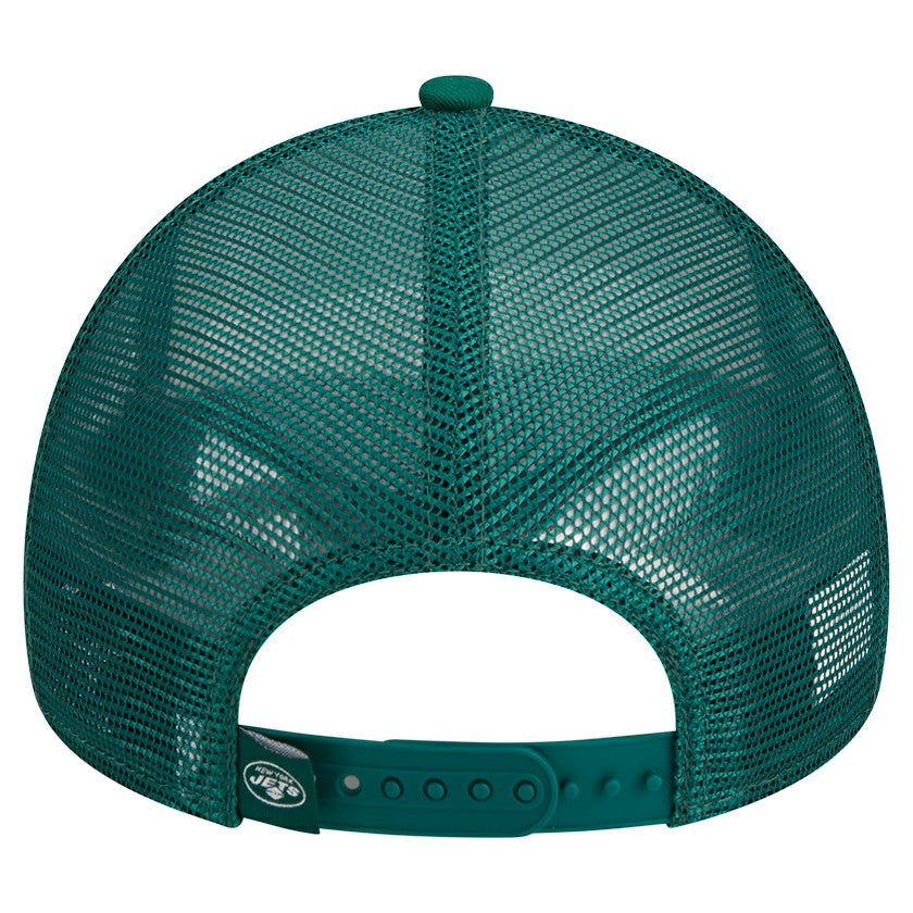 New York Jets New Era Stacked A-Frame Trucker 9FORTY Adjustable Hat White/Green