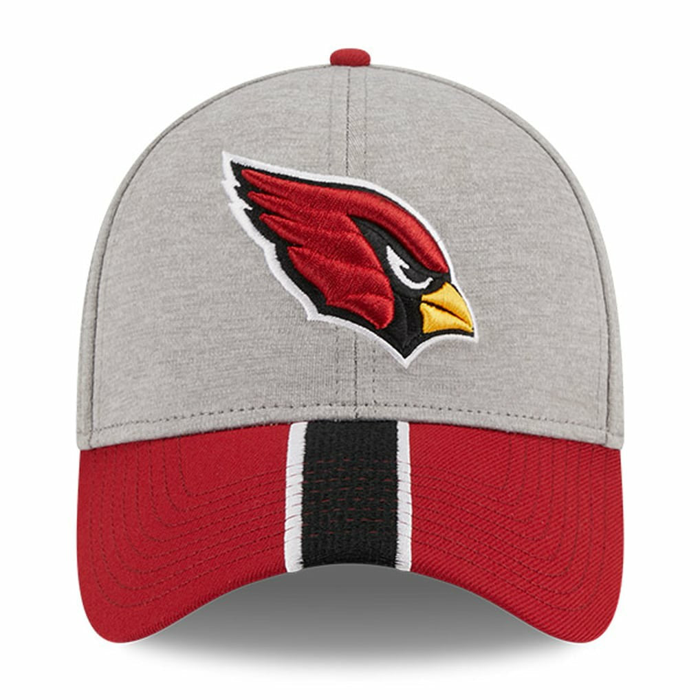 Arizona Cardinals New Era Striped 39THIRTY Flex Hat Heather Gray/Cardinal