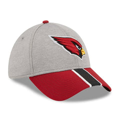 Arizona Cardinals New Era Striped 39THIRTY Flex Hat Heather Gray/Cardinal