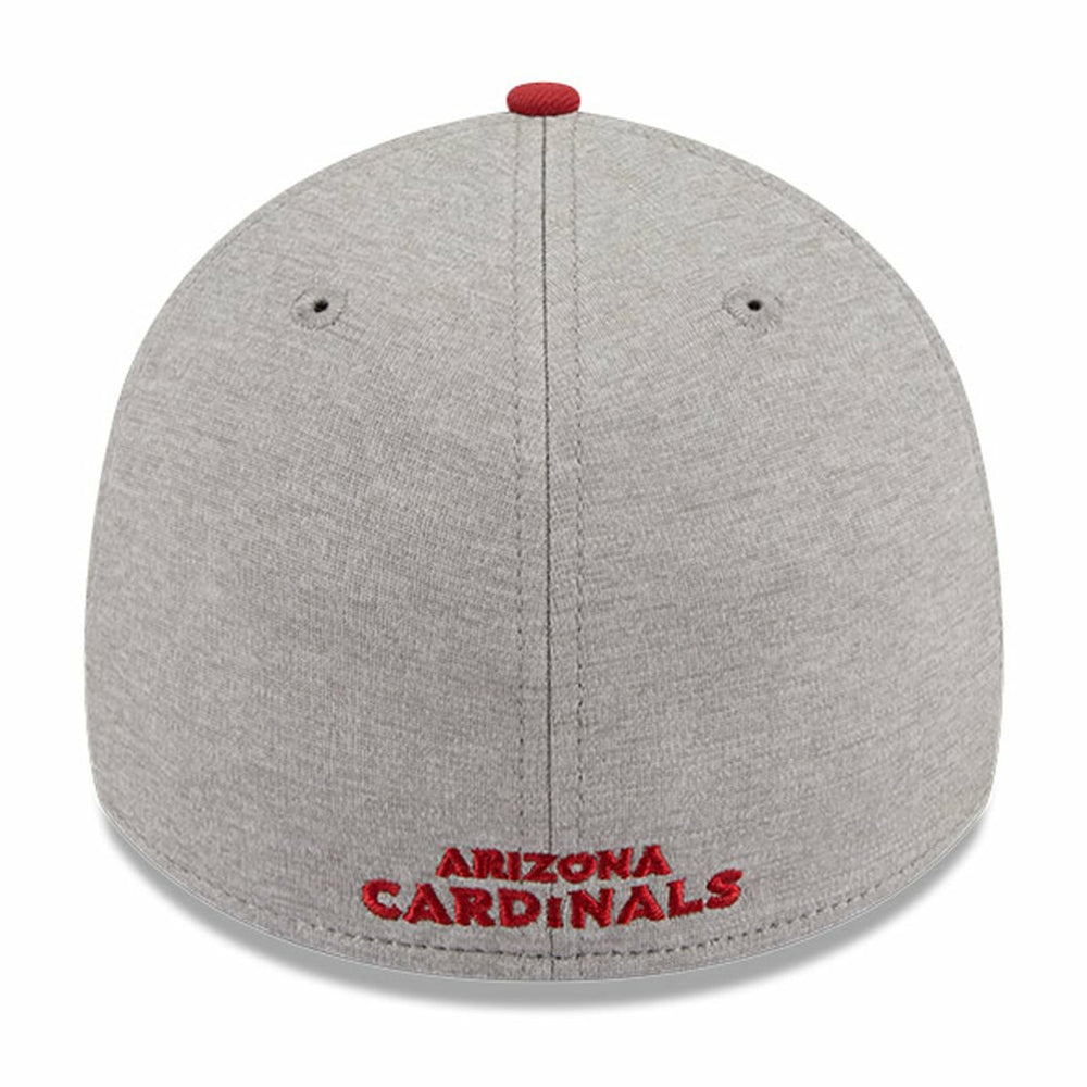 Arizona Cardinals New Era Striped 39THIRTY Flex Hat Heather Gray/Cardinal