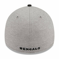 Cincinnati Bengals New Era Striped 39THIRTY Flex Hat Heather Gray/Black