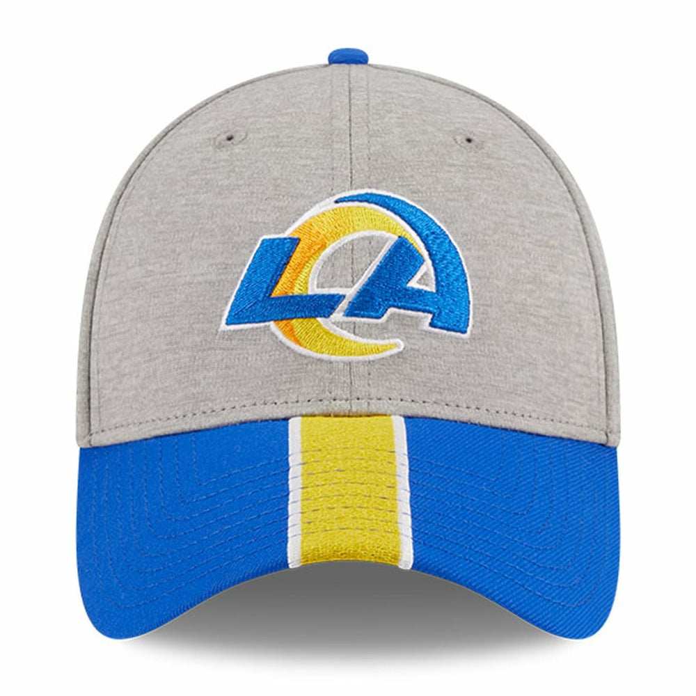 Los Angeles Rams New Era Striped 39THIRTY Flex Hat Heather Gray/Royal