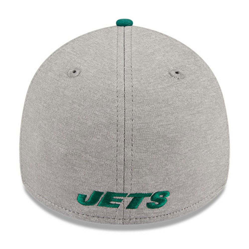 New York Jets New Era Striped 39THIRTY Flex Hat Heather Gray/Green
