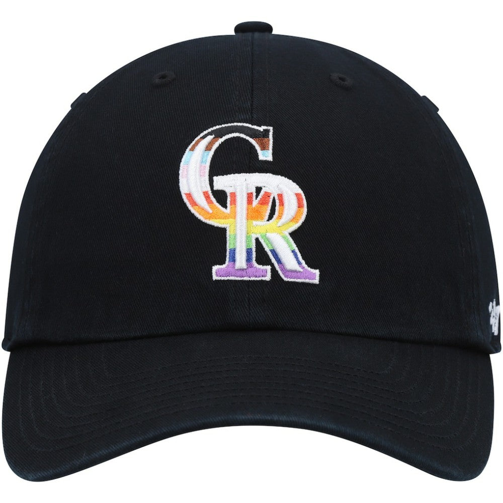 Colorado Rockies '47 Team Pride Clean Up Adjustable Hat - Black Hats