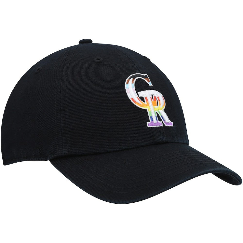 Colorado Rockies '47 Team Pride Clean Up Adjustable Hat - Black Hats