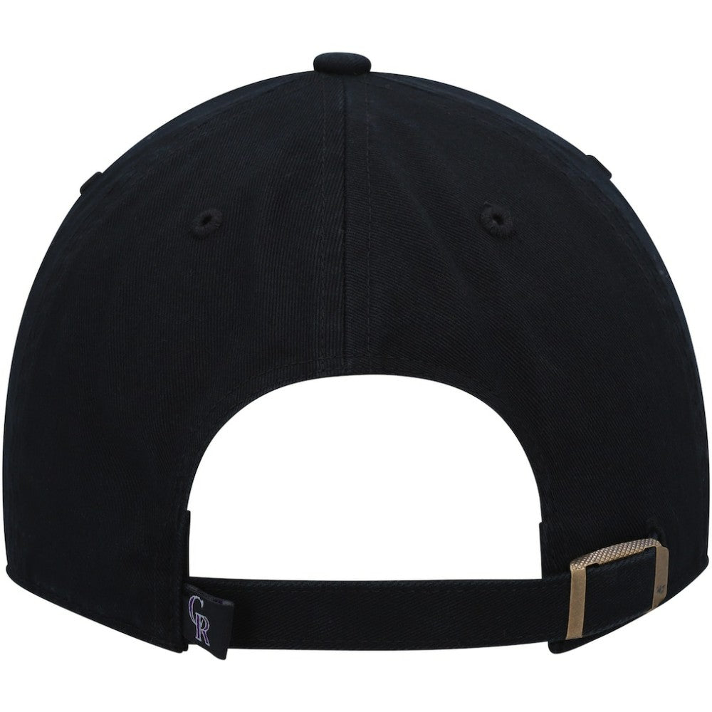 Colorado Rockies '47 Team Pride Clean Up Adjustable Hat - Black Hats