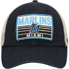 Miami Marlins '47 Four Stroke Clean Up Trucker Snapback Hat - Black Hats