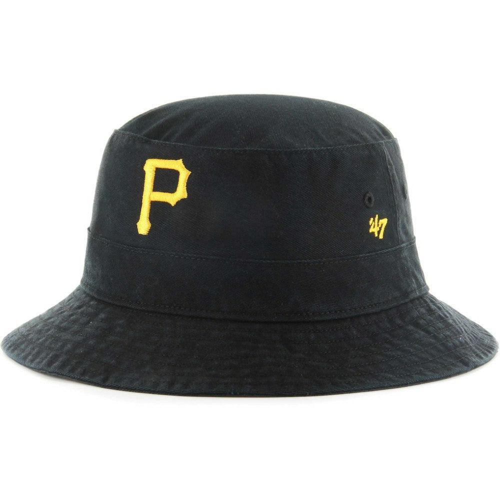 Pittsburgh Pirates '47 Primary Bucket Hat - Black Hats