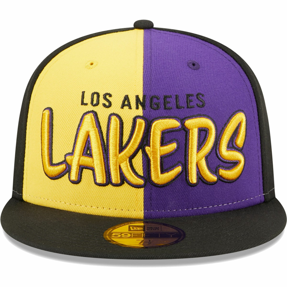 Los Angeles Lakers Pop Front 59FIFTY Fitted Hat Black/Gold