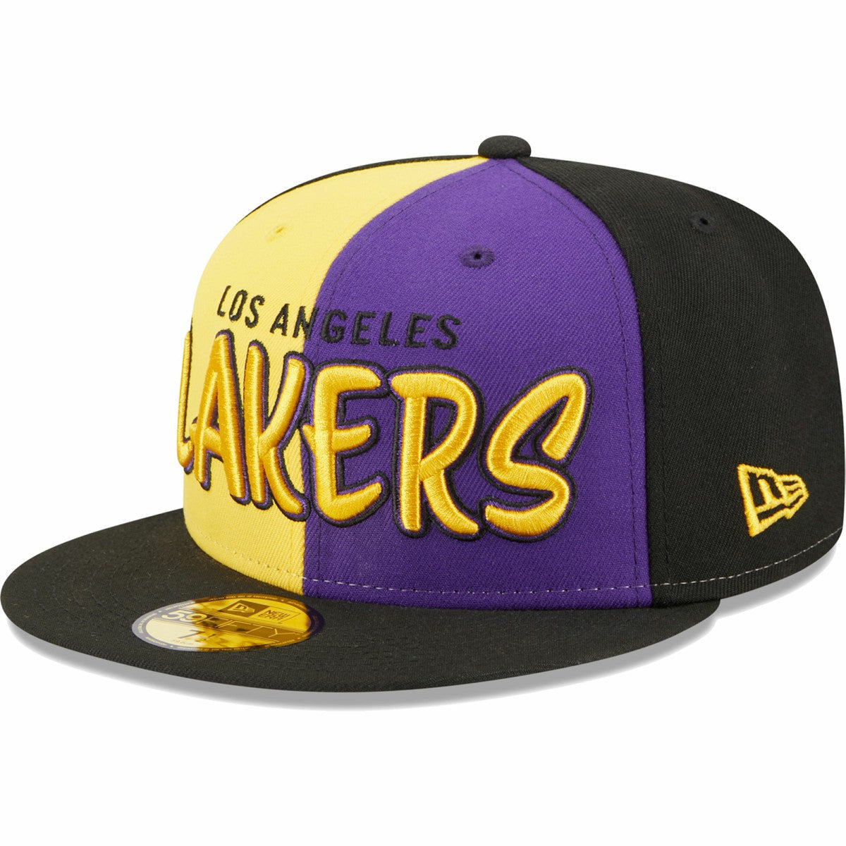Los Angeles Lakers Pop Front 59FIFTY Fitted Hat Black/Gold