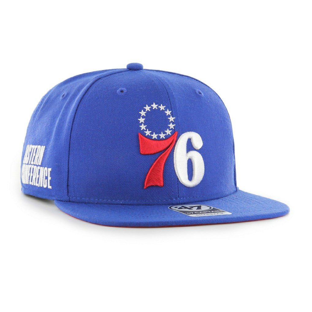 Philadelphia 76ers '47 Sure Shot Captain Snapback Hat Royal