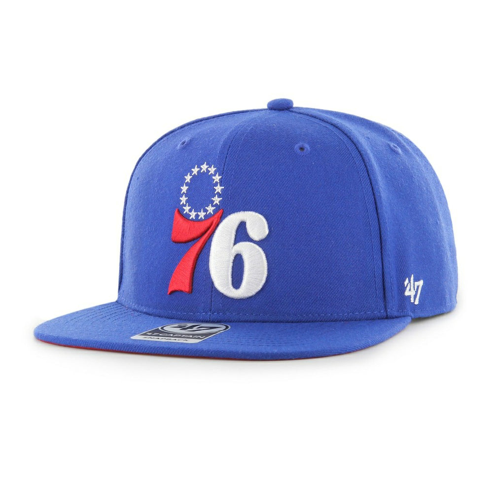 Philadelphia 76ers '47 Sure Shot Captain Snapback Hat Royal
