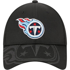 Tennessee Titans New Era Top Visor 9FORTY Adjustable Hat Black