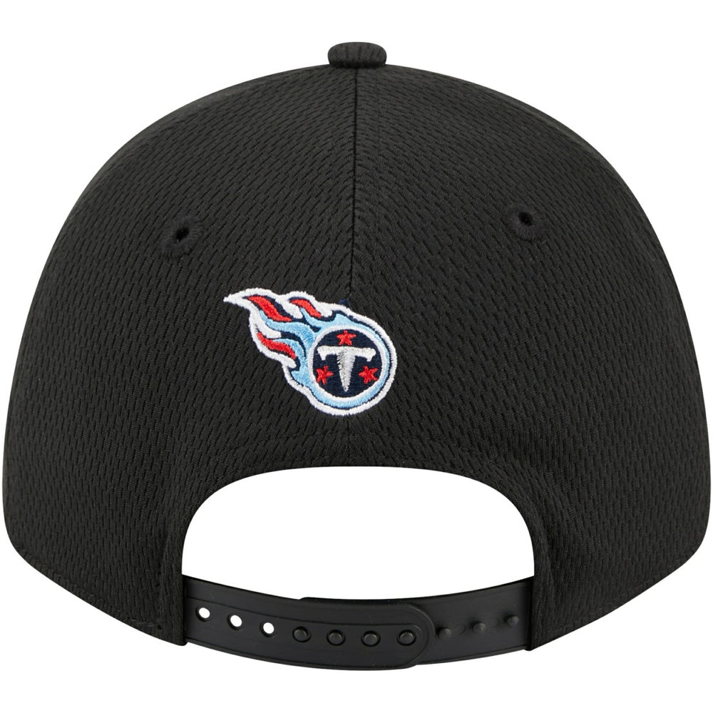 Tennessee Titans New Era Top Visor 9FORTY Adjustable Hat Black