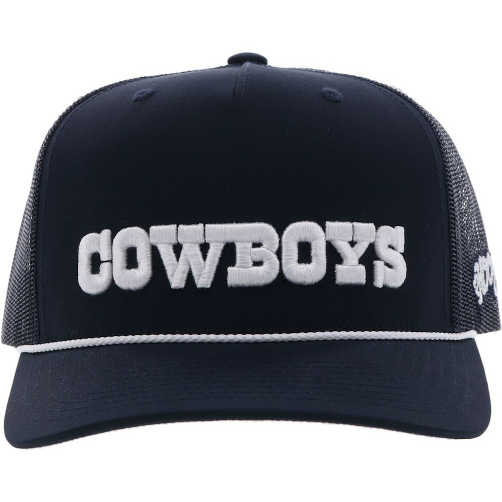 Dallas Cowboys HOOey Wordmark Rope Trucker Adjustable Hat Navy