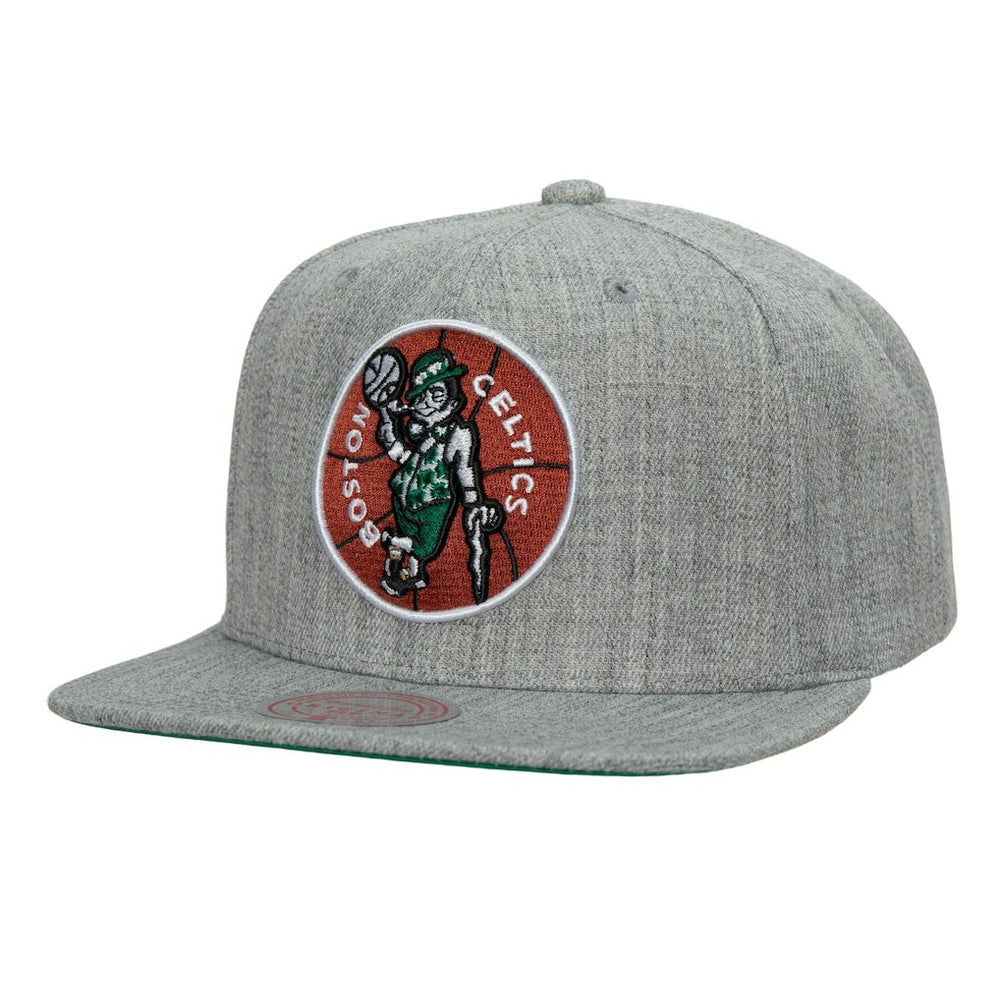 Boston Celtics Hardwood Classics 2.0 Snapback Hat Heather Gray