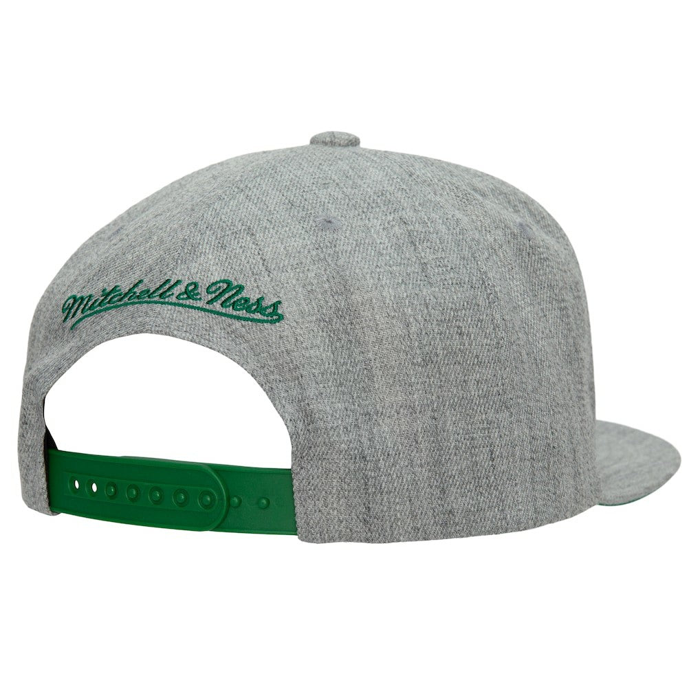 Boston Celtics Hardwood Classics 2.0 Snapback Hat Heather Gray
