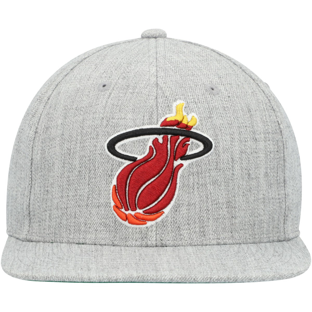 Miami Heat Hardwood Classics 2.0 Snapback Hat Heather Gray